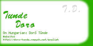 tunde doro business card